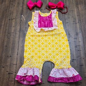 Ricrac and Ruffles Sleeveless Romper 6/9M